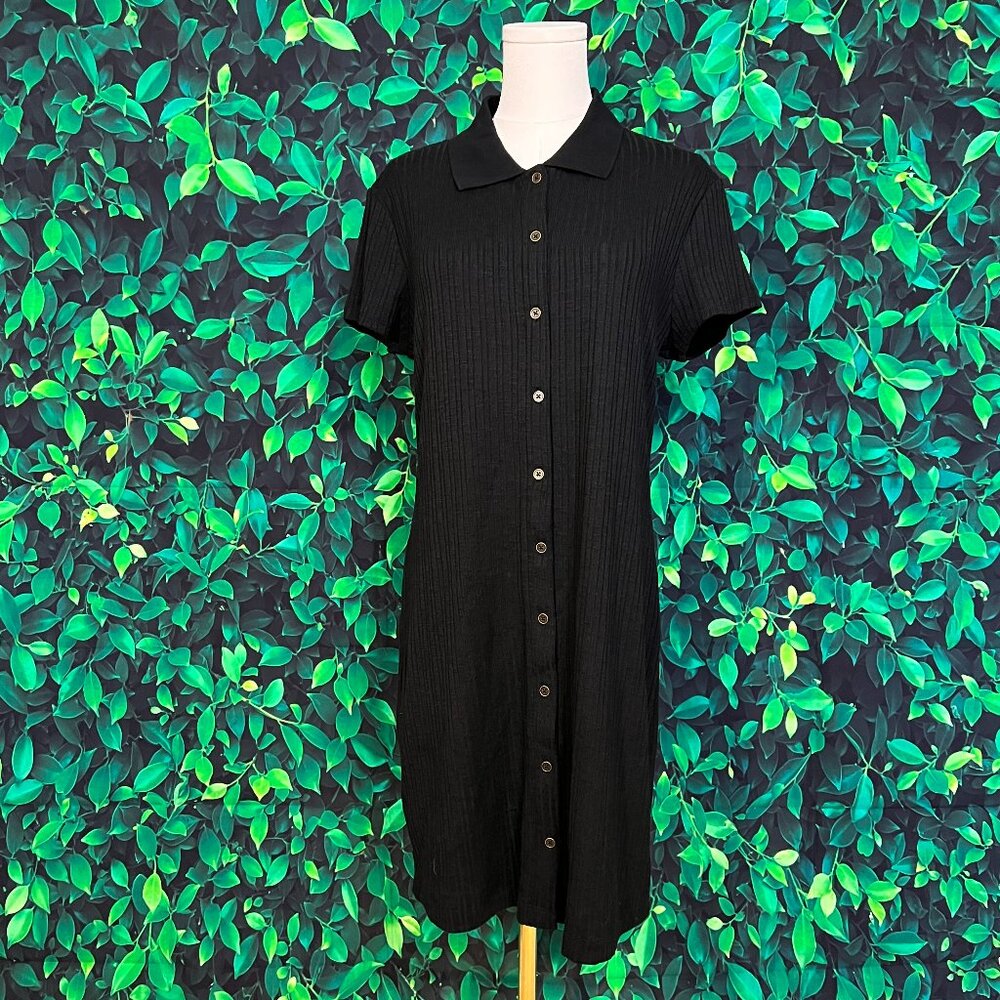 NWT Wild Fable Black Button-Down Dress w/ Collar (XL)